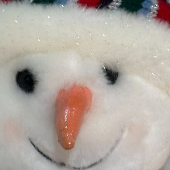 Commonwealth Snowman Plush Toy Striped Hat Scarf 14" Christmas Holiday Stuffed - Picture 3 of 8